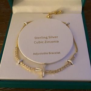 Adjustable cross bracelet by Rachel Zoe NWT